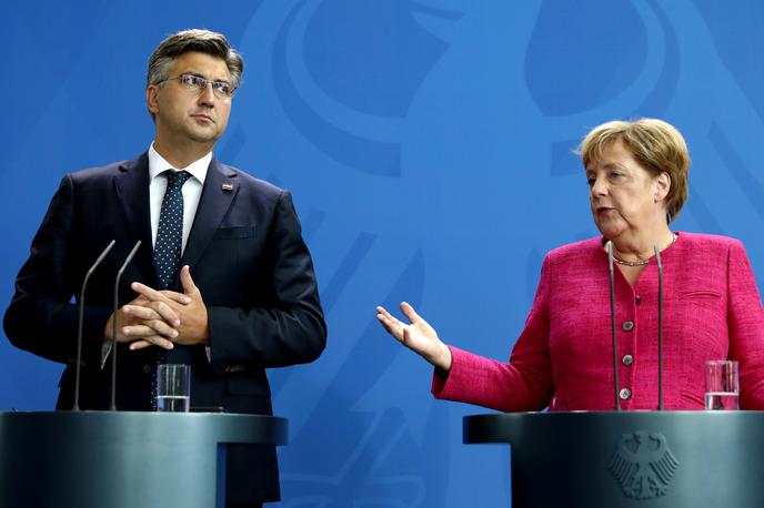 Andrej Plenković, Angela Merkel | Po informacijah, ki smo jih iz Siol.net v zadnjih dneh pridobili iz diplomatskih virov, glavna tema pogovorov med Merklovo in Plenkovićem ni bila Slovenija, ampak Bosna in Hercegovina. | Foto Reuters