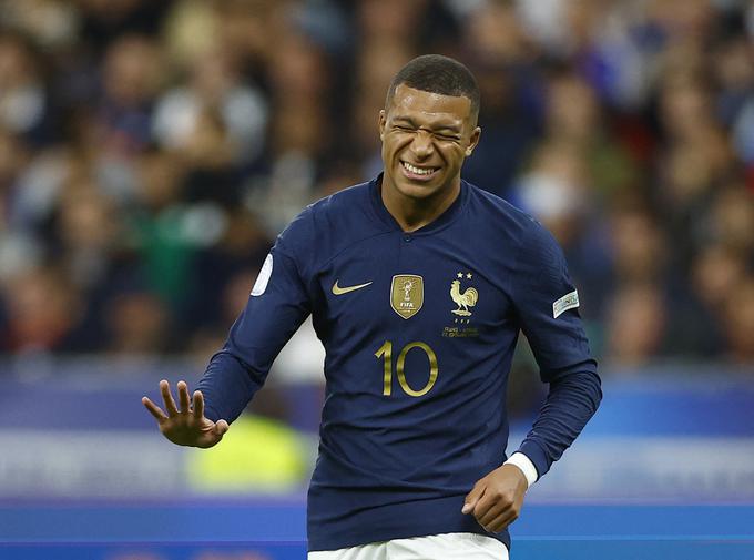 Kylian Mbappe, po oceni Transfermarkta znaša njegova tržna vrednost 160 milijonov evrov, bo najdražji udeleženec SP 2022. | Foto: Reuters