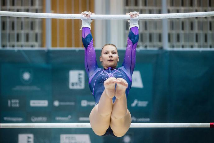 gimnastika, Koper, svetovni pokal, 3. dan, Lucija Hribar | Lucija Hribar je to sezono v odsotnosti Teje Belak in Tjaše Kysselef prvo ime reprezentance. | Foto Grega Valančič/Sportida