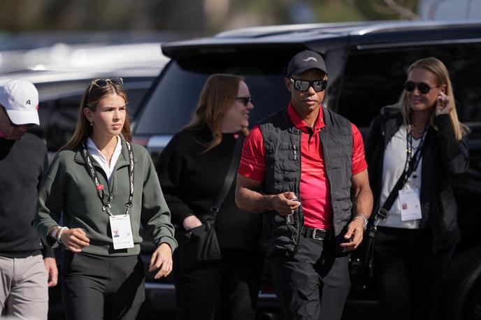 Tiger Woods z Vanesso in Kai Trump | Woods in Vanessa Trump (na desni) sta sredi februarja skupaj prispela na turnir na Floridi. Z njima je bila tudi Vanessina hči Kai (na levi), ki je vrhunska golfistka. | Foto Profimedia