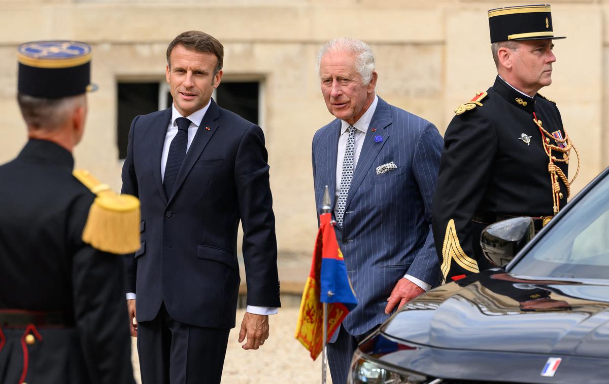 Karel III. in Emmanuel Macron | Foto Reuters