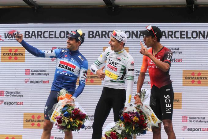 Zmagovalna trojka lanske Dirke po Kataloniji: Mikel Landa, Tadej Pogačar in Egan Bernal. | Foto: Guliverimage