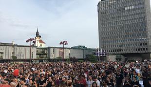 Protest v Ljubljani: "Sejanje strahu, sovražnosti in laži vodi v totalitarizem" #foto