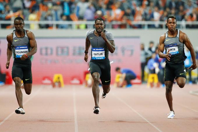 Justin Gatlin je dvakrat v roku enega tedna na kitajskih tleh 100 metrov pretekel v času 9,94. | Foto: Reuters