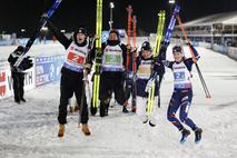 SP Nove Mesto,. biatlon, štafeta Francije