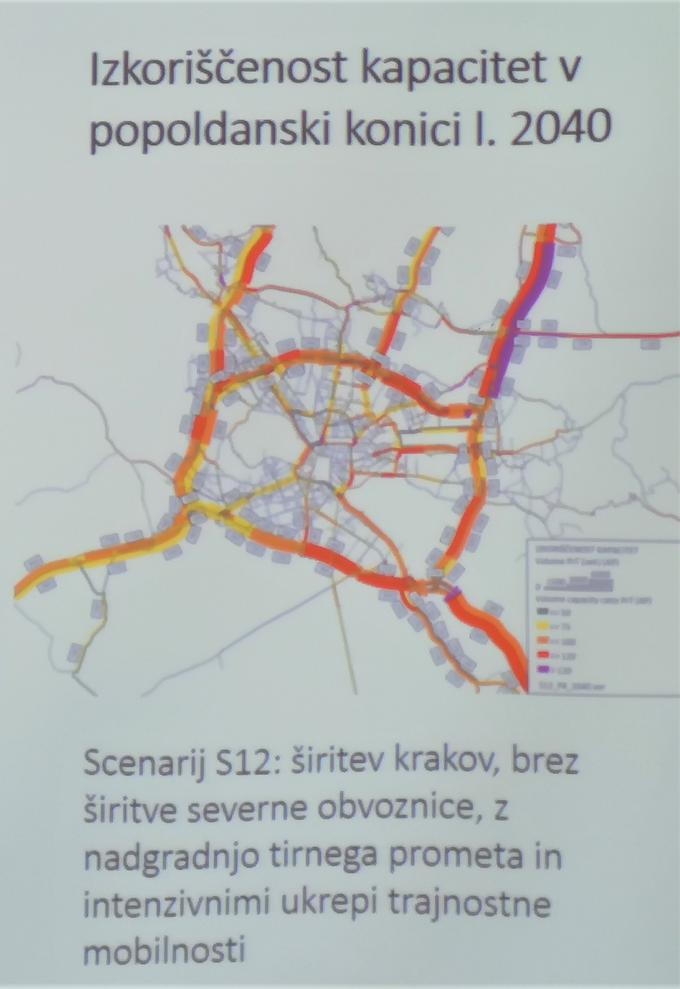 Scenarij s številko 12 je po stališčih infrastrukturnega ministrstva najbolj zaželen. Predvideva manj prometa znotraj obroča (povečanje uporabe koles, pešpoti, dražje parkirnine …), predvsem štajerski krak avtoceste pa bo ostal na meji prepustnosti.   | Foto: Gregor Pavšič