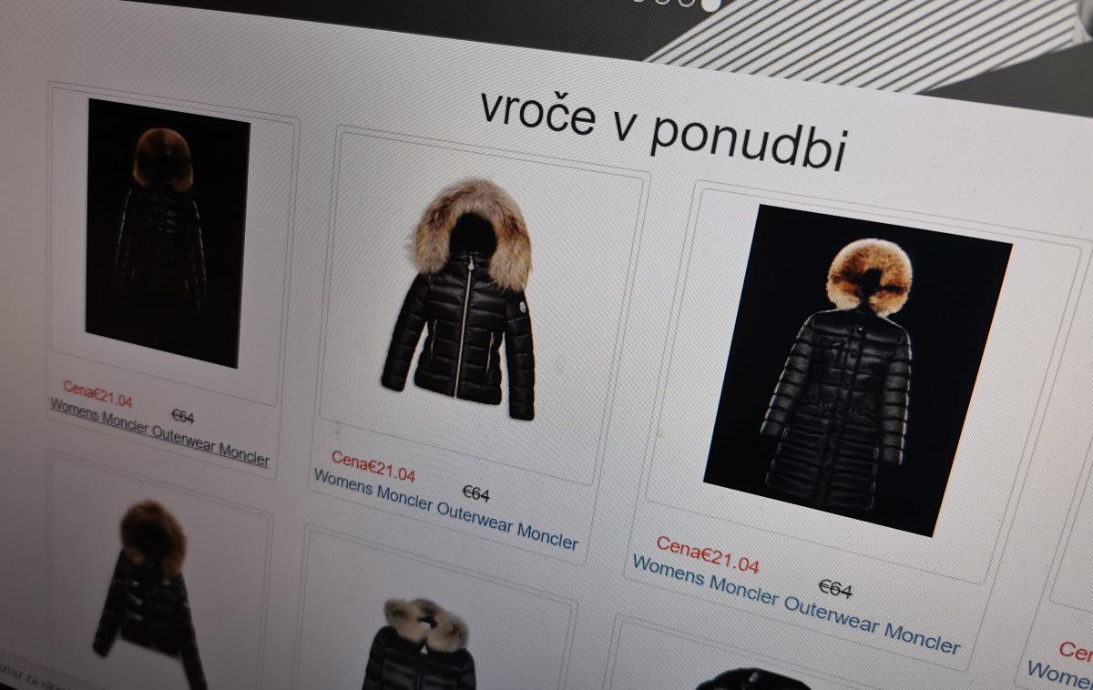 Fake trgovina | Od trgovin, ki vam plašče Moncler, ki lahko stanejo tudi prek 2.000 evrov, prodajajo po stokrat nižjih cenah, bežite, kolikor vas nesejo noge.  | Foto Matic Tomšič