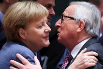 Angela Merkel in Jean-Claude Juncker