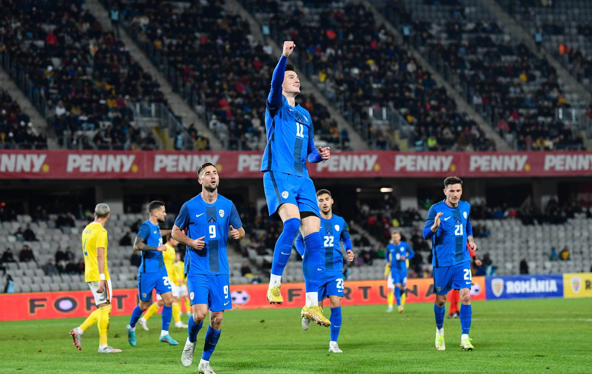 Slovenija : Romunija slovenska nogometna reprezentanca Benjamin Šeško | Slovenci so z 2:1 ugnali Romunijo. | Foto Guliverimage