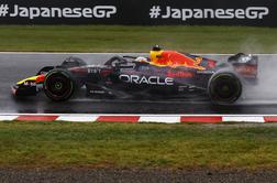 Suzuka lahko dvanajstič krona prvaka, a na mokrem Verstappen ni bil najhitrejši