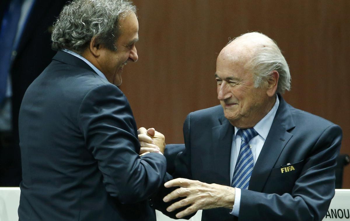 Michel Platini Sepp Blatter | Michel Platini in Joseph Blatter sta nekdanja predsednika Uefe in Fife. | Foto Reuters