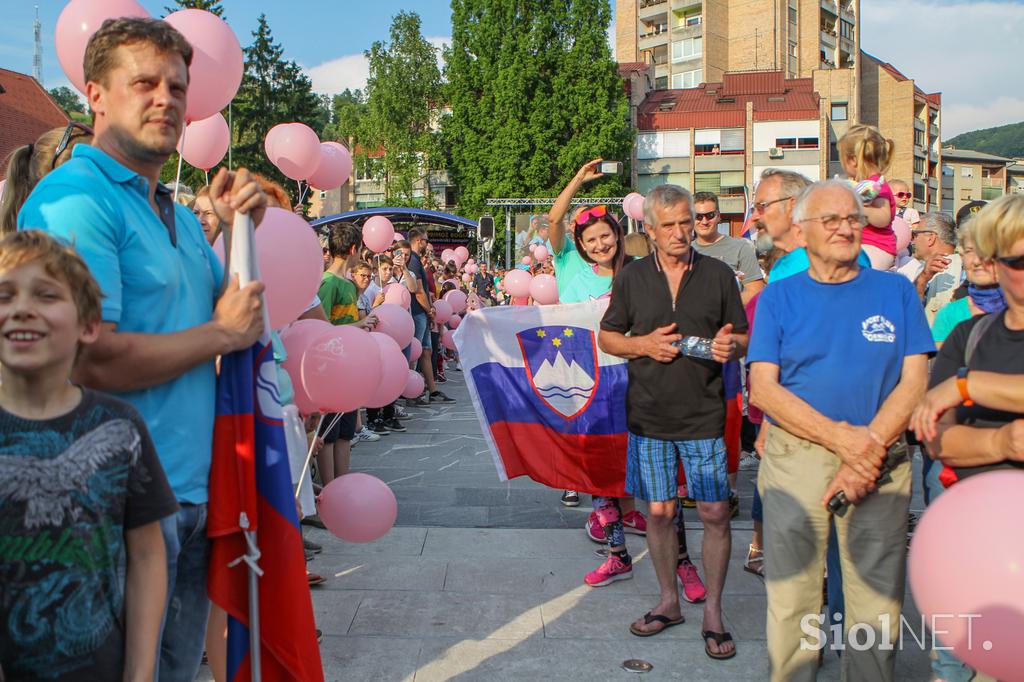 Sprejem za Primoža Rogliča v Zagorju