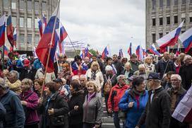 Protestni shod upokojencev. Pavle Rupar Upokojenci