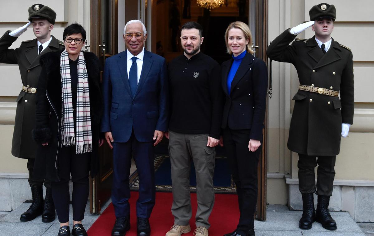 Marta Kos, Kaja Kallas, Antonio Costa in Volodimir Zelenski | Foto X/Volodimir Zelenski