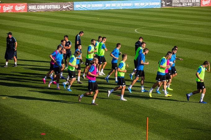 Slovenski nogometaši so opravili drugi trening. Pred petkovo tekmo s Poljsko bodo še dva. | Foto: Grega Valančič/Sportida