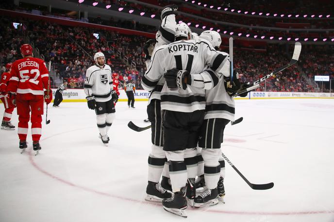 Anže Kopitar | Kralji so se v Detroitu veselili le enega zadetka. V zadnji tretjini ga je dosegel kapetan Anže Kopitar. | Foto Guliver/Getty Images