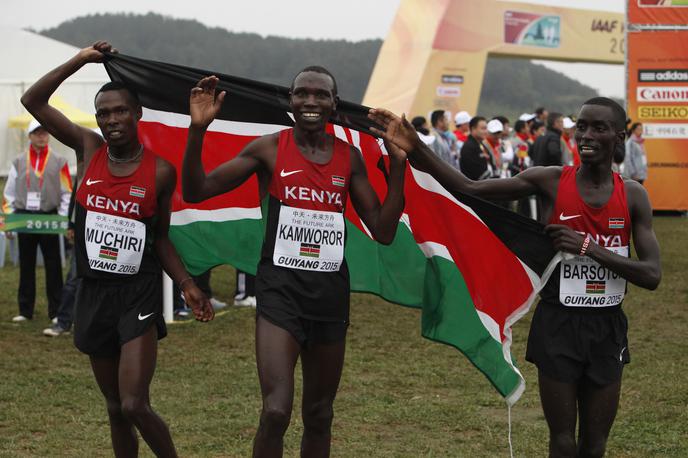 Kenijci Geoffrey Kamworor SP v krosu 2015 | Foto Getty Images