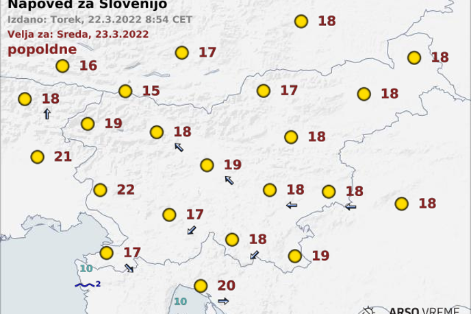 vreme | Foto ARSO Meteo