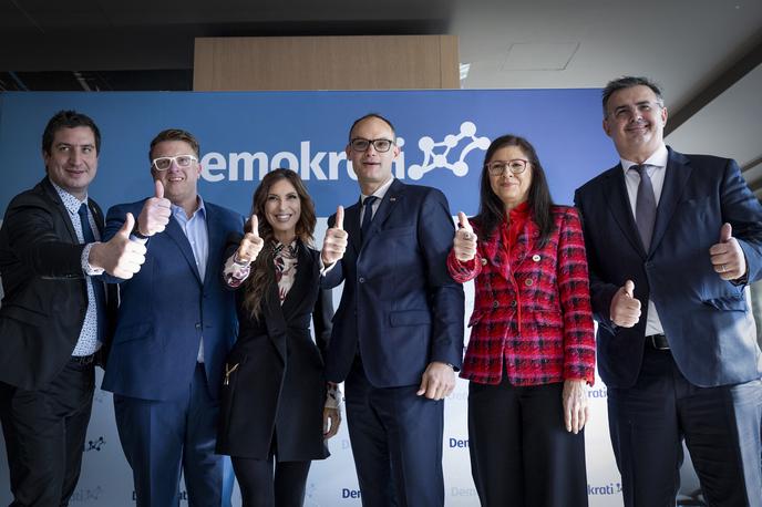 Anže Logar | Člani izvršnega odbora Demokratov: Rok Roblek, Primož Novak, Eva Irgl, Anže Logar, Romana Jordan in Mirko Požar | Foto Ana Kovač