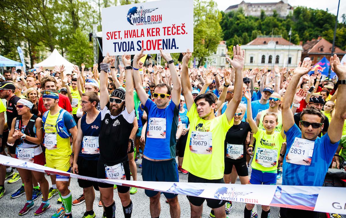 Wings for Life World Run | Tako so tekači lani čakali na startu. | Foto Grega Valančič/Sportida