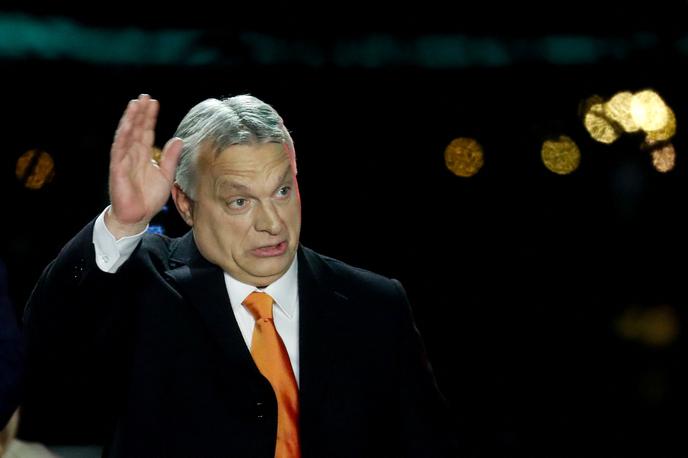 Viktor Orban | Madžarski premier Viktor Orban je na vprašanja novinarjev vztrajal, da so volitve poštene in odkrite ter da so imeli v kampanji vsi možnost prepričati volivce. | Foto Reuters