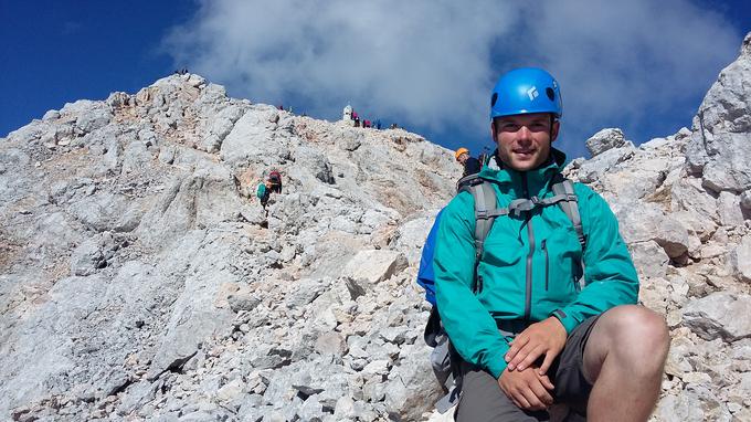 Rojstni dan je proslavil z vzponom na Triglav. | Foto: Arhiv Gašperja Tomšiča