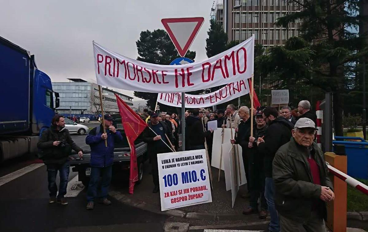 protest Luka Koper | Foto Andrej Peroša