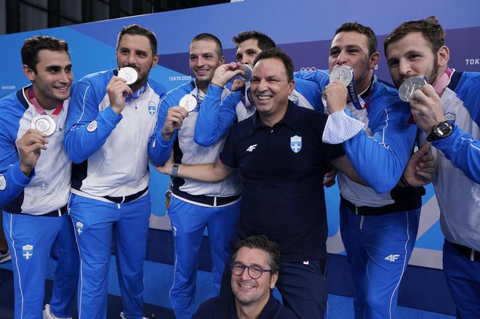 Grčija vaterpolo | Grški vaterpolisti so polovico nagrade, ki so jo dobili za srebro na olimpijskih igrah v Tokiu, namenili prizadetim v požarih. | Foto Guliverimage