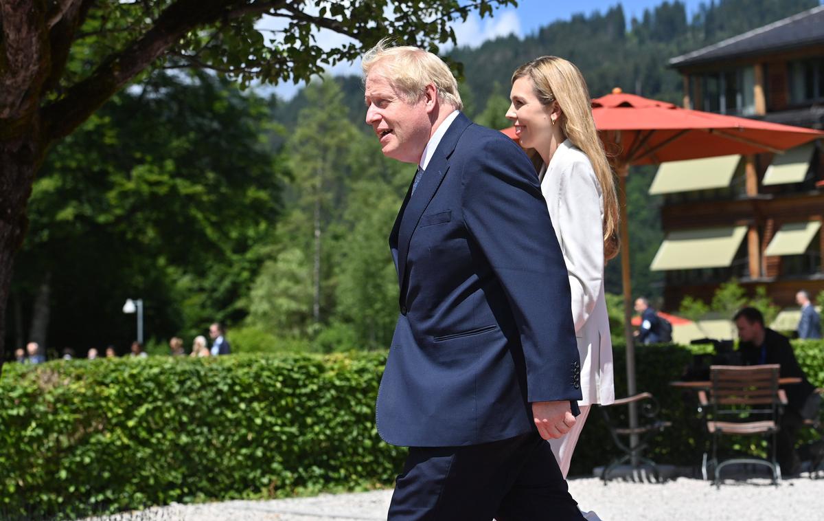 Boris Johnson z ženo Carrie | Prvi sin zakoncev Johnson, Wilfred se je rodil aprila 2020, hčerka Romy pa je na svet prišla decembra 2021. | Foto Guliverimage