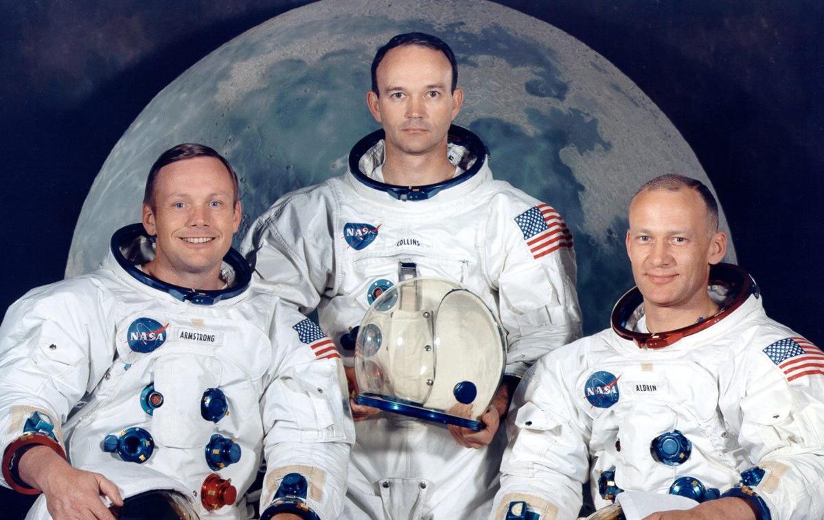 Apollo 11, pristanek na Luni, astronavt, Nasa | Od leve proti desni: Neil Armstrong, Michael Collins in Edwin "Buzz" Aldrin. To so astronavti misije Apollo 11, ki je na Luno postavila prvega človeka. Aldrin in Collins sta še vedno živa, Armstrong pa je umrl leta 2012. | Foto Reuters