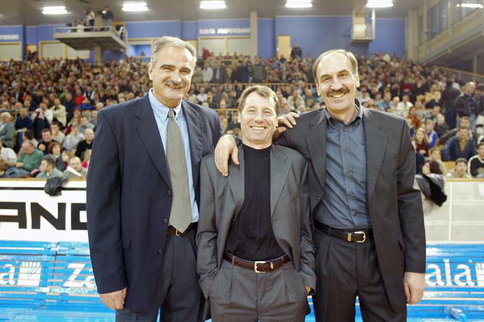 Vinko Jelovac Zoran Slavnic  Dražen Dalipagić 2002 | Dražen Dalipagić (skrajno desno)  je umrl po težki bolezni v 74. letu starosti. | Foto Aleš Fevžer