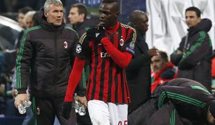 Balotelli bo počival zaradi poškodbe rame