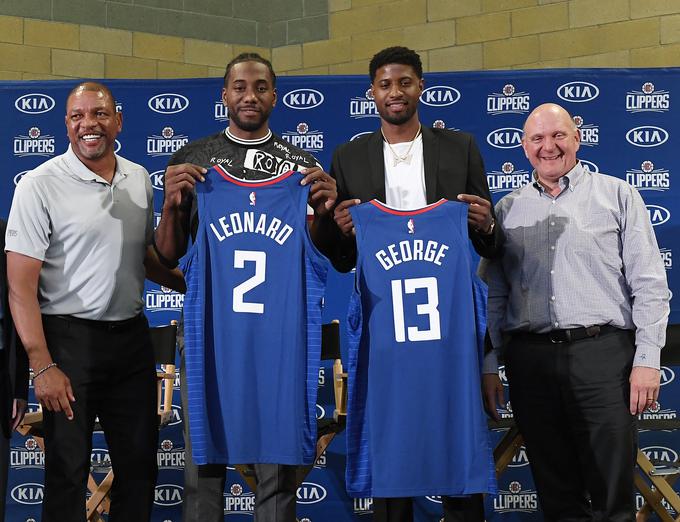 Tudi Los Angeles Clippers podobno kot mestni tekmec Lakers igrajo domače tekme v dvorani Staples v mestu angelov. Ekipa z dvema superzvezdnikoma, to sta Kawhi Leonard in Paul George, spada na seznam kandidatov za najvišje dosežke v tej sezoni. | Foto: Getty Images