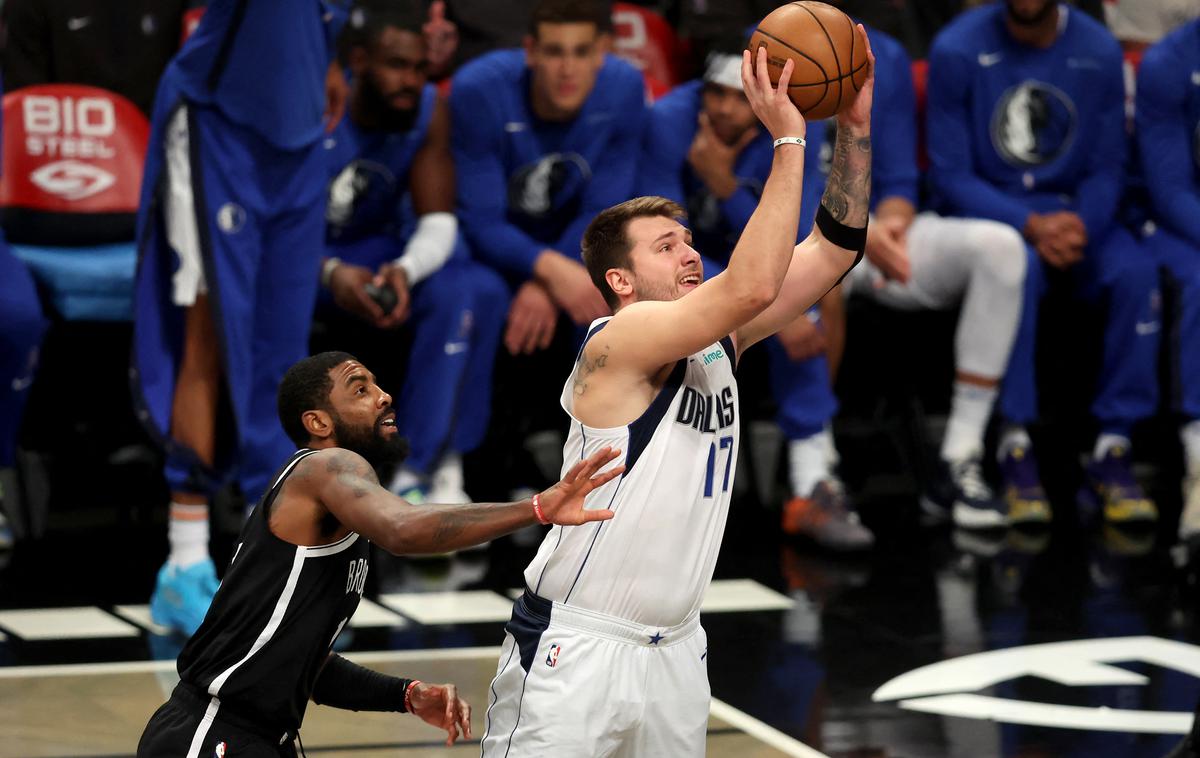 Luka Dončić | Luka Dončić se je izkazal proti zvezdniškemu Brooklynu. | Foto Reuters