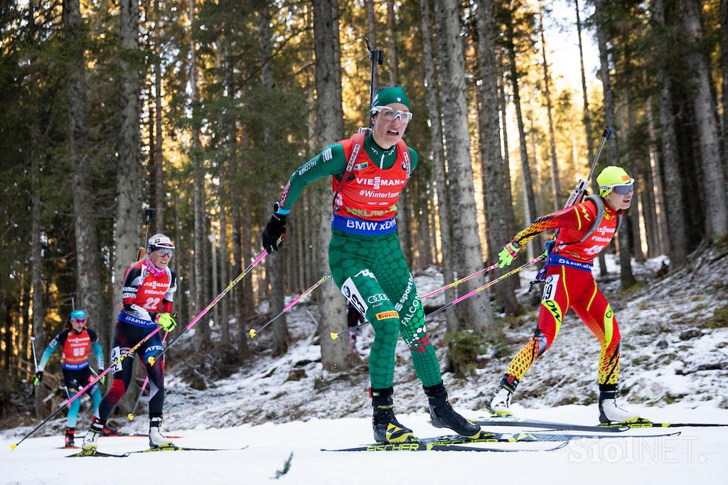 Biatlon Pokljuka zasledovalna tekma ženska