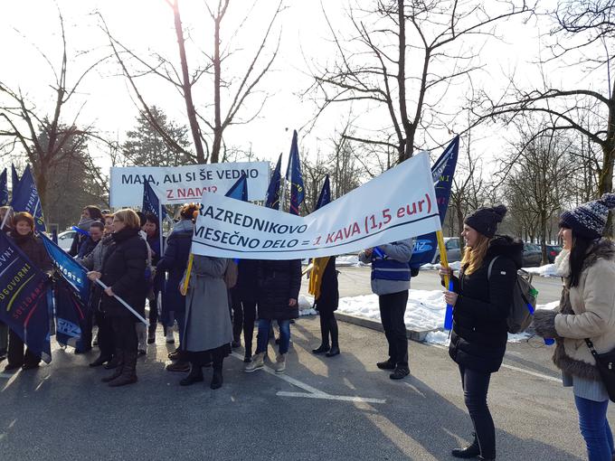 Stavka učiteljev in vzgojiteljev | Foto: Veronika Lavrenčič