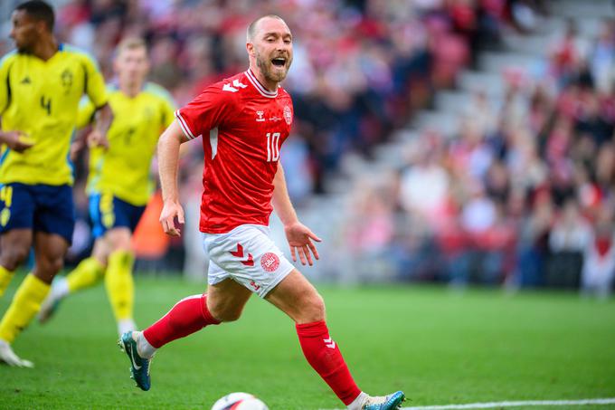 Christian Eriksen je v samem uvodu v tekmo podal za prvi zadetek, na koncu pa odločil dvoboj Danske in Švedske. | Foto: Guliverimage