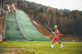 Skakalci trening Planica