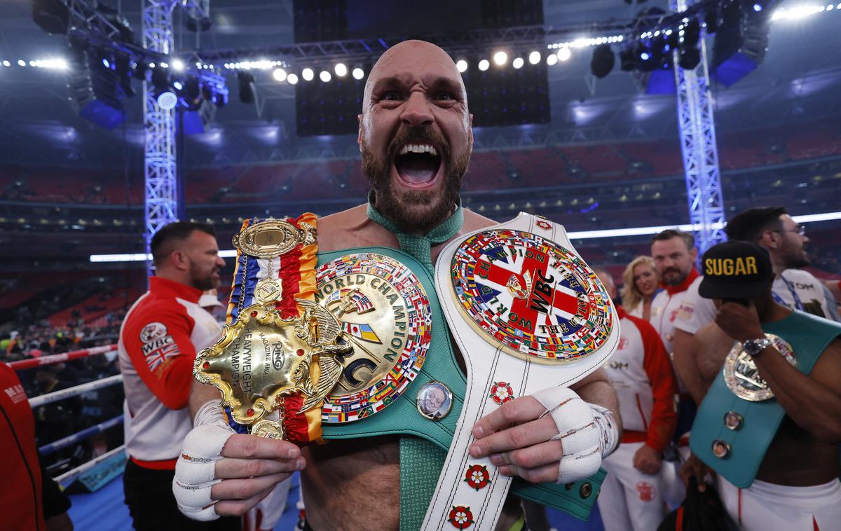 Tyson Fury | Britanec Tyson Fury in Ukrajinec Oleksandr Usik sta se dogovorila za dvoboj, ki bo v prvi tretjini leta 2023 združil vse naslove svetovnega prvaka oziroma pase po verzijah IBF, WBA, WBO in WBC. | Foto Reuters