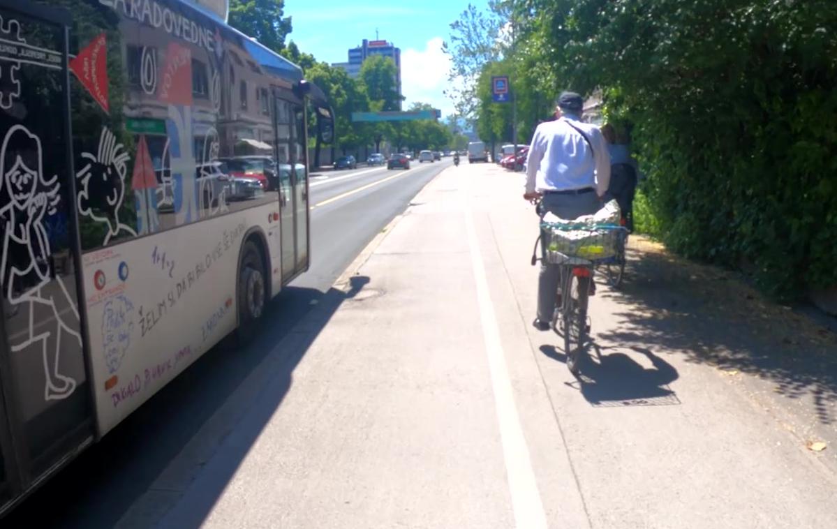 kolesarjenje Ljubljana | Kolesarji sobivajo s pešci in tudi drugimi vozili. Njihove steze so pogosto zelo ozke. | Foto Gregor Pavšič