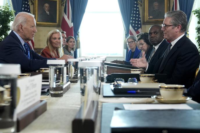 Joe Biden, Keith Starmer | Joe Biden in Keir Starmer v Beli hiši.  | Foto Guliverimage