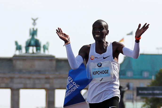 Eliud Kipchoge | Eliud Kipchoge je v Berlinu postavil novi svetovni rekord. | Foto Reuters