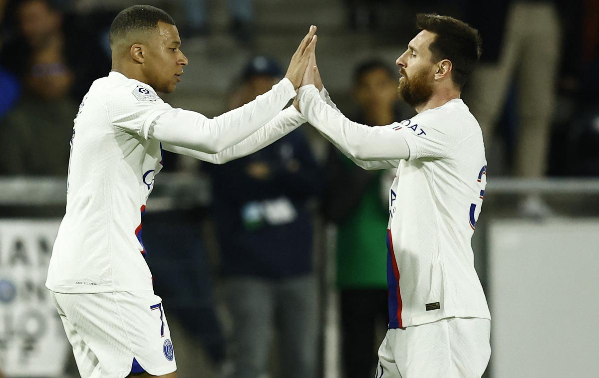 PSG Kylian Mbappe Lionel Messi | PSG je vknjižil nove tri točke. | Foto Reuters