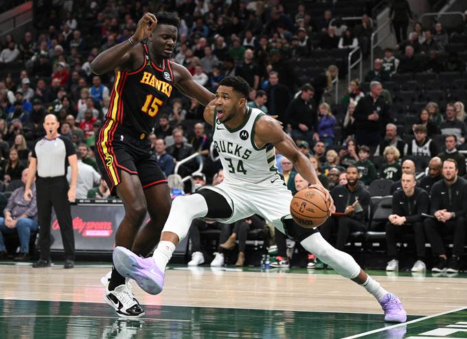 Antetokounmpo je z Bucks izgubil proti Atlanti. | Foto: Guliverimage/Vladimir Fedorenko