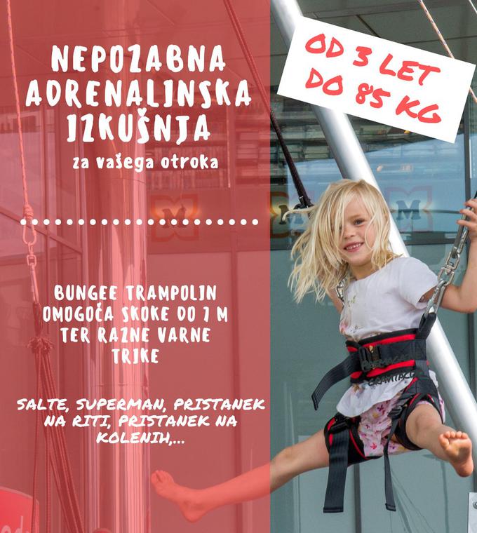 Adrenalinska izkušnja vas čaka na bungee trampolinu v Cityparku. | Foto: 