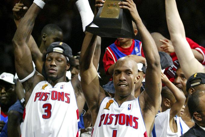 Ben Wallace in Chauncey Billups leta 2004 | Foto: Guliverimage