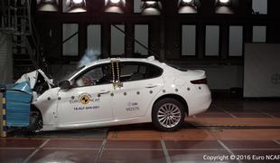 Euro NCAP: lepa giulia ni samo lepa, ampak tudi čvrsta, 5 zvezdic še za tiguana in ateco #video