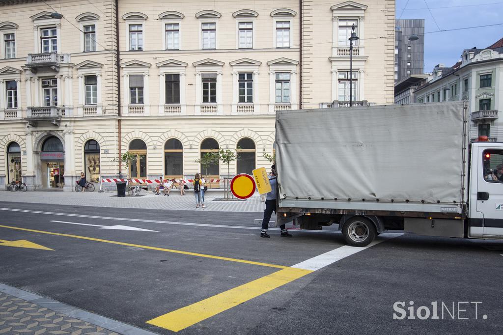 Otvoritev Gosposvetske ceste v Ljubljani.