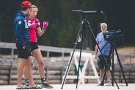 trening biatlon streljanja Anamarija Lampič