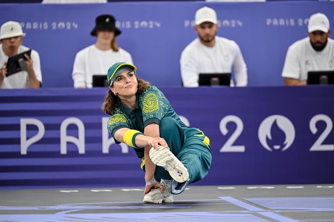 B-Girl Raygun | Rachael "Raygun" Gunn, ki je v Parizu zastopala barve Avstralije v brejkingu, je zaradi norčevanja in negativnih komentarjev psihično povsem na tleh.  | Foto Guliverimage